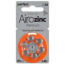 Батарейка Perfeo ZA13 6BL Airozinc Premium для слуховых аппаратов, 6 шт, блистер