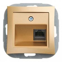 Розетка компьютерная 1xRJ45 Cat.5 ДУЭТ, шампань |  код. WDE000483 |  Schneider Electric