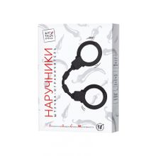 Черные силиконовые наручники  Штучки-дрючки (236782)