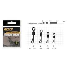Вертлюг Akara Quick Snap Swivel с карабином
