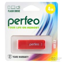 Perfeo USB Drive 4GB C04 Red PF-C04R004