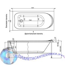 Акриловая ванна Aquanet Nord 170x70