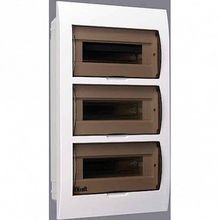 Распределительный шкаф ЩРВ-П 36 мод., IP41, встраиваемый, пластик, белая дверь, с клеммами |  код. 31007DEK |  DEKraft