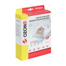 M-11 Мешки-пылесборники Ozone синтетические для пылесоса, 3 шт + микрофильтр