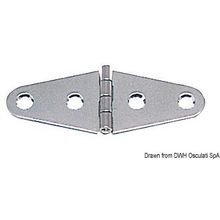 Osculati Hinge mirror polished SS 101x38 mm, 38.467.89