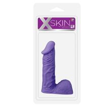 Dream Toys Фиолетовый стимулятор-фаллос XSKIN 6 PVC DONG - 15 см.