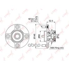 Ступица Колеса | Зад Прав Лев | LYNXauto арт. WH1458