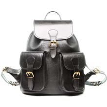 Кожаный рюкзак Классик 2 чёрный