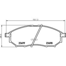 Колодки Тормозные Дисковые | Перед | (Pf-2444) Nissan Murano Ii (Z51) 3.5 4x4 12.2010 - 09.2014 <=> Nissan Pathfinder Iii (R51) 2.5 Dci 4wd 03.2005 - NISSHINBO арт. NP2006