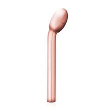 Золотистый вибратор для G-стимуляции Rosy Gold G-spot Vibrator - 22 см. (187814)