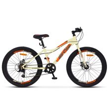 24" Десна Спутник 2.0 MD 2019 (7ск, стал, жестк.вилка, диск.мех TS38 - MICROSHIFT Трещотка 7ск)(V010, рама 14", бежевый оранжевый)