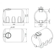 Емкость горизонтальная H 2000