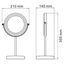 WasserKRAFT Зеркало двухстороннее, увеличительное K-1003