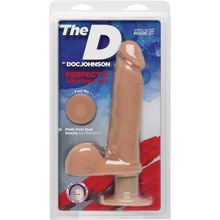 Телесный вибратор-реалистик The D Perfect D Vibrating 8  - 23 см. (телесный)