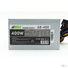 AirMax A8-400W Блок питания 400W ATX 24+4+6пин, 80mm SCP OVP OCP UVP ATX 12V v.2.3