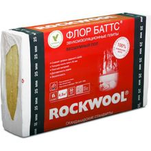 Флор Баттс 1000х600х25мм 0,120м3 4,8м2 8шт в уп. (ROCKWOOL, 1000 мм, 4,8 м2, Теплоизоляция, 25 мм, 600 мм)