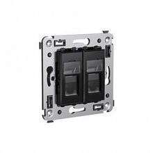 Розетка компьютерная 2xRJ45 Cat.5 AVANTI, черный |  код. 4402364 |  DKC