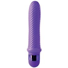 Фиолетовый ребристый вибромассажер Grape Swirl Vibe - 15,8 см. Фиолетовый