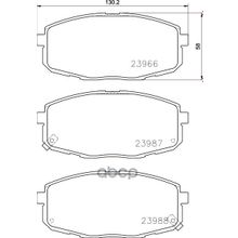 Колодки Тормозные Дисковые | Перед | Kia CeeD Hatchback (Ed) 1.6 12.2006 - 12.2012 <=> Kia CeeD Sw (Ed) 1.6 09.2007 - 12.2012 NISSHINBO арт. NP6023