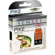 Леска мононить Mikado SENSEI PIKE 0,22 (150 м) - 6.60 кг.