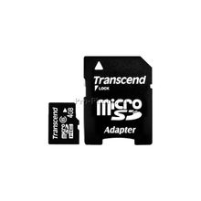 Карта памяти Transcend Micro SDHC 4GB class 10 + адаптер SD