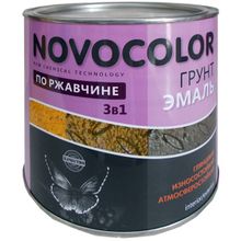 НОВОКОЛОР краска по ржавчине прозрачная под колеровку глянцевая (0,7л)   НОВОКОЛОР грунт-эмаль 3 в 1 для металла по ржавчине прозрачная под колеровку глянцевая (0,7л)