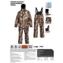 Костюм зимний Norfin Hunting Game Passion Green