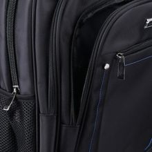 Рюкзак улучшенный, 46x34x18см, 3 отделения,3 кармана, уплотненные лямки, усил. ручка, черный с синим черный с синим
