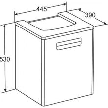 Тумба с раковиной Roca Gap 45, белый глянец, ZRU9302880