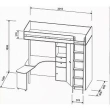 РВ мебель М-85 дуб шамони салатовый