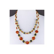 Бусики-Колечки Авторские бусы Яшма, хрусталь, авантюрин "Осеннее утро" арт.КАП-3562