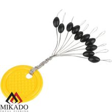 Стопоры резиновые Mikado чёрные TROUT CAMPIONE ATC-S00 M ( 10 шт.)