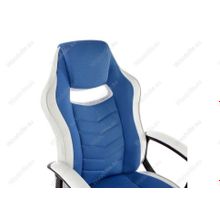 Компьютерное кресло Gamer синий белый