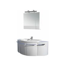 Aquanet Мебель для ванной Римини 85 с 2 шкафчиками (белый) - MB-100A лампа Т5 светильник Нота универсальный (375 мм) хром