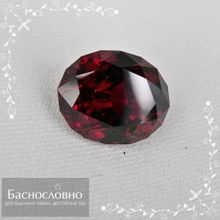 Сертифицированный насыщенно-красный гранат альмандин из Мозамбика огранки Баснословно овал 11,64x9,45мм 5,73 карат