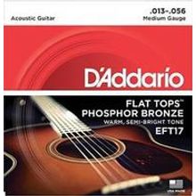 EFT17 FLAT TOPS Струны для акустической гитары фосфорная бронза 13-56 D`Addario