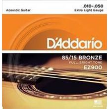 EZ900 AMERICAN BRONZE 85 15 Струны для акустической гитары Extra Light 10-50 D`Addario