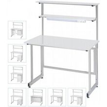 Стол лабораторный с полкой Лаб-Про Лаб-Про ЛК-1200 СМ (DURCON ( с бортиком), 1200х630х1170 750 в комлекте со светильником и блоком выключателя и розетки)