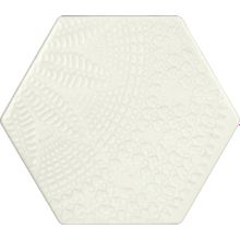 Керамогранит Tonalite Examatt Esagona Bianco Decoro Relief Matt 17.1x15 см