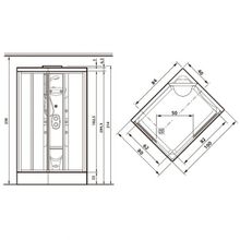 Душевая кабина Albatros Т09 R108 Vaporsystem (100х80) левая с паром