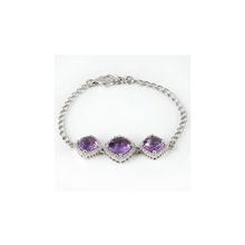 Браслет из серебра 925 пробы, вставка аметист, V2B00011