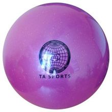 Мяч для художественной гимнастики d-20см Фиолетовый с блестками