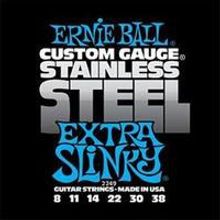 P02249 Extra Slinky Steel Комплект струн для электрогитары, сталь, 8-38, Ernie Ball