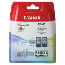 Картридж струйный CANON (PG-510 CL-511) PIXMA MP240 250 260 MX320, черный и цветной, 264 страниц, оригинальный, 2970B010