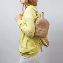 Мини рюкзачок из светлой кожи R0032