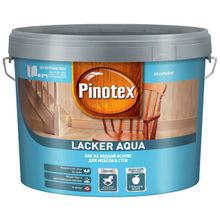 ПИНОТЕКС Аква лак для мебели и стен матовый (9л)   PINOTEX Lacker Aqua 10 лак на водной основе для мебели и стен матовый (9л)