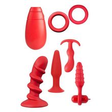 Dream Toys Подарочный набор для мужчин MENZSTUFF VIBRATING PLEASURE SET (красный)