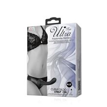 Baile Страпон с изогнутой головкой Ultra Harness Curvy Dildo - 15,8 см. (черный)