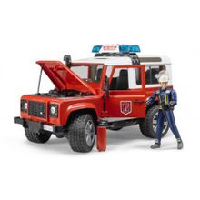 Bruder Внедорожник Land Rover Defender Station Wagon Пожарная с фигуркой 02-596