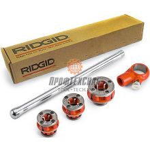 Ridgid Набор клуппов трубных для нарезания резьбы с трещоткой Ridgid 00-R NPT RH Alloy 1 2"-1" 36345